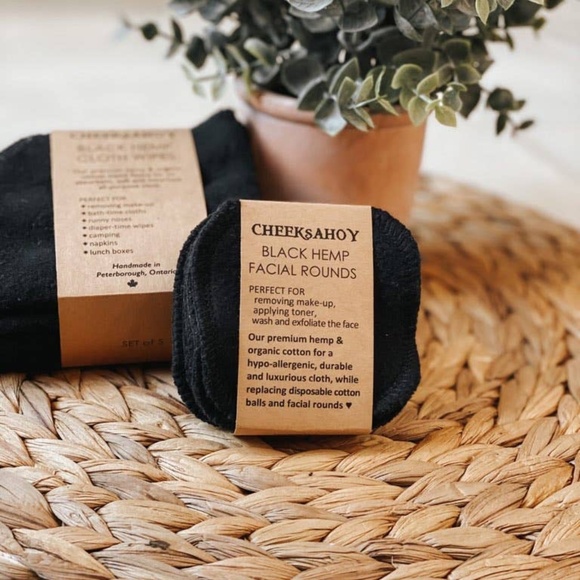(NWT) Black Hemp Facial Rounds (reusable) - Picture 4 of 4